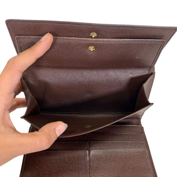 Authentic Louis Vuitton Wallet Long Damier Porte Feuille Sarah Bifold LV Vintage - Picture 11 of 13